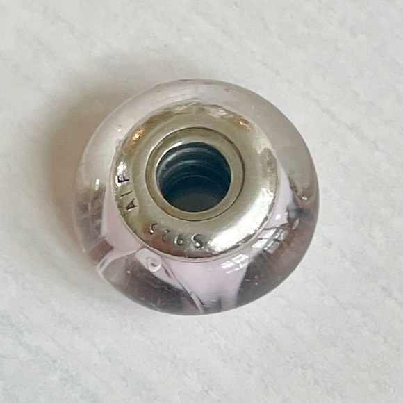 Pandora Retired Pink Looking Glass Murano Charm - Picture 5 of 7